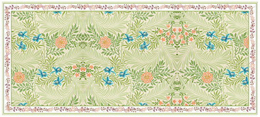 Dupatta Design Vector File Template 