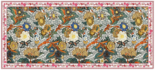 Dupatta Design Vector File Template 