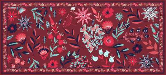 Dupatta Design Vector File Template 