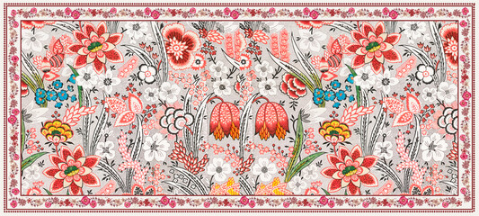 Dupatta Design Vector File Template 