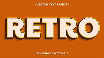 Retro Editable Text Effect, Classic Vintage Retro Text Style