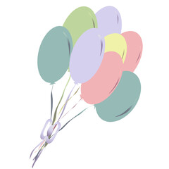 vector illustration of a bunch of ballons