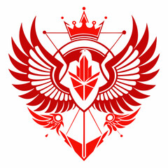 Vector illustration of a flying eagle