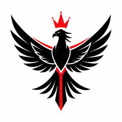 Fototapeta premium Vector illustration of a flying eagle