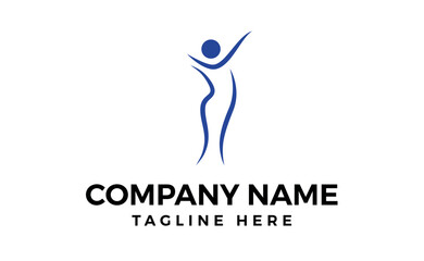 Healthy Life people jump Logo template vector icon style symbol. Editable design.