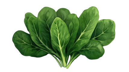 Fototapeta premium Spinach Isolated on Clean White Background
