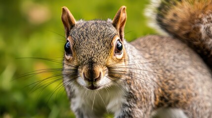 Fototapeta premium Close-up of a squirrel with bright, curious eyes