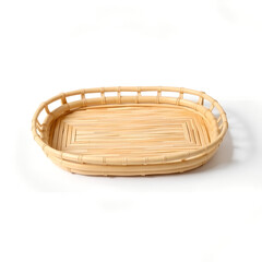 Basket serving tray, isolated on a white background