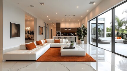 Obraz premium elegant interior photography for home design brochure, modern finishes,