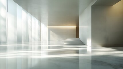 Fototapeta premium minimalist luxury space designed for premium property showcase,