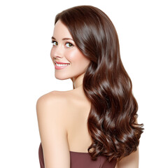 Naklejka premium Beautiful long wavy hair