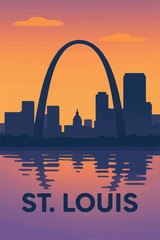 St. Louis Skyline at Dusk

