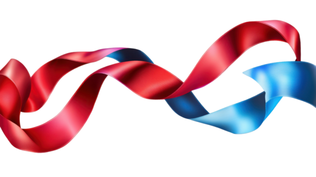 Elegant George Fabric Ribbon Displayed on Clean White Background