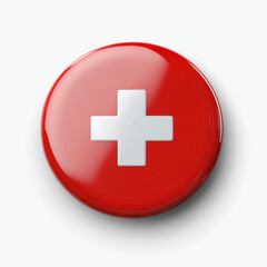 Obraz premium switzerland flag button