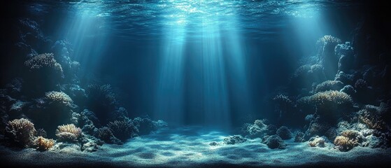 Obraz premium Underwater coral reef scene