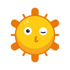 Sun Emoticon Vector Illustration