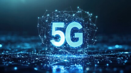 Futuristic 5G network concept