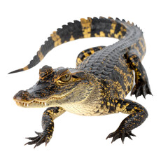 Naklejka premium crocodile on white background