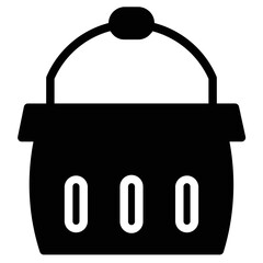 Basket Wicker Picnic Glyph Icon