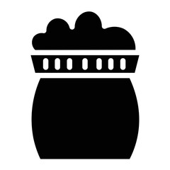 Clay Container Flower Glyph Icon
