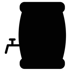 Drum Keg Barrel Glyph Icon