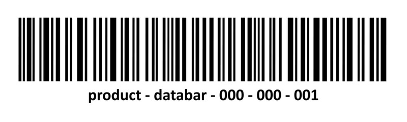 Barcode, bar code icon with numbers, tag for products