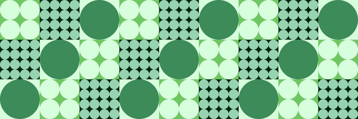 Geometric background with circle forms, repeating geometric circle pattern background