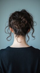 Woman's updo hairstyle