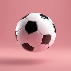 A  soccer ball  hovers  against  a  pastel  background.