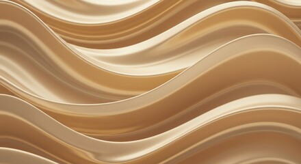 Elegant 3D silk-like waves with a smooth and glossy effect, ideal for a luxury design