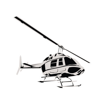 Helicopter illustration design template
