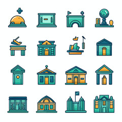 Set of vector icons on the theme of banks and finance: money, bank, credit and debit cards, payments, transfers, finance, coins, safes. Suitable for UI, applications and infographics.