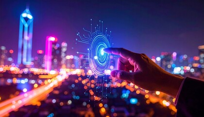 Fingers gently press, igniting the unknown.  