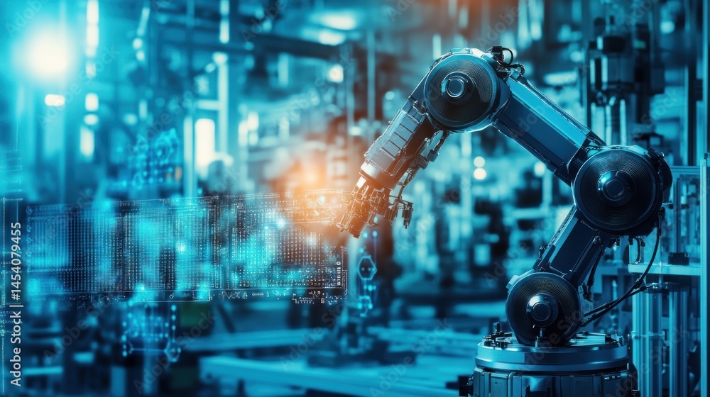 Leinwandbilder industrial robot arm in a modern factory setting. sophisticated automation in action