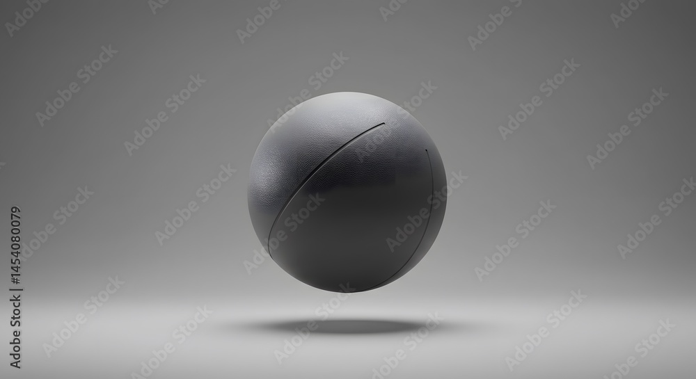 Poster abstract gray sphere minimalist 3d render: a study in shape and shadow