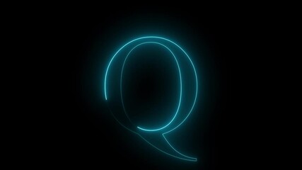 capital latter text animation colorful lights neon line. Neon glowing text effect, editable neon light text style isolated on colorful lights neon line.