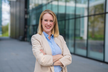 Portrait of a successful business woman in suit