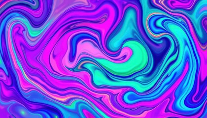 Fototapeta premium Dynamic Fluid Art Background with Vibrant Pink, Blue, and Green Swirls for Creative Projects and Visuals
