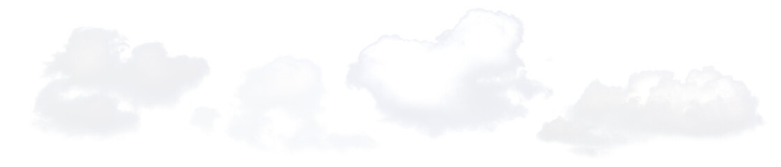 Set of white cloud on white background
