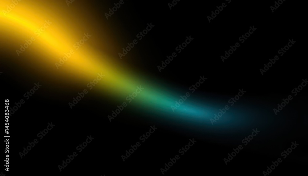 Poster gradient color spectrum overlay illuminating dark backdrop with yellow to blue transition, abstract 