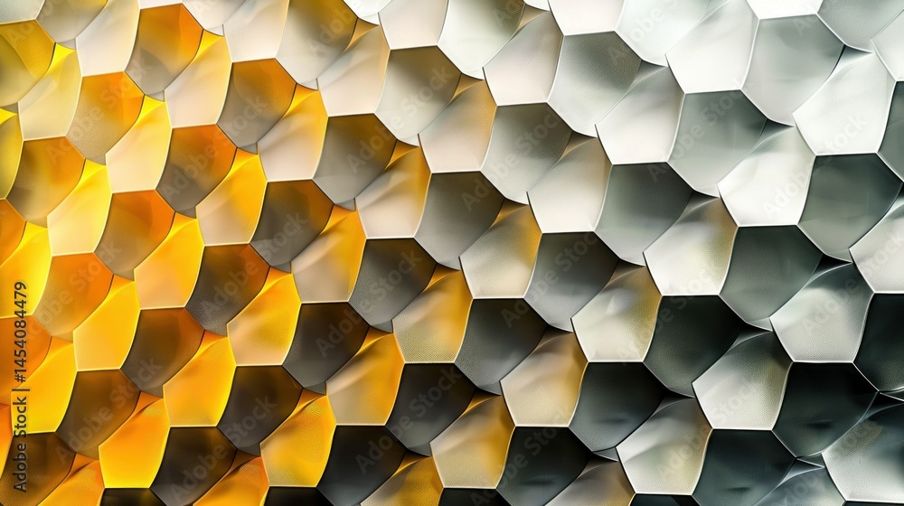 Poster layered polygons with gradient tones