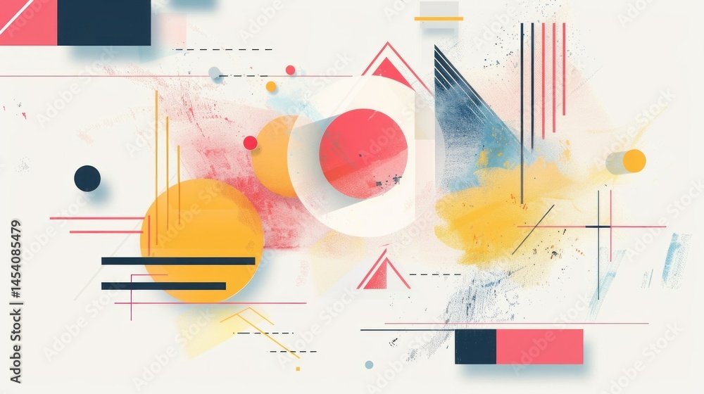 Poster clean abstract with few geometric elements