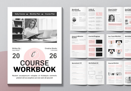 Creative Modern Course Workbook Layout