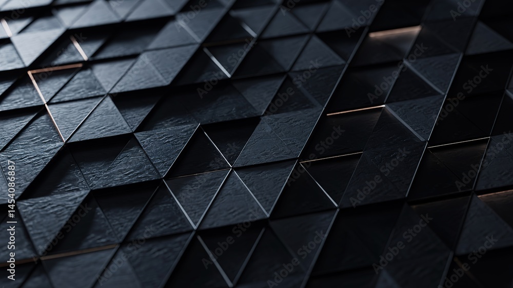 Poster dark textured triangular surface with subtle highlights