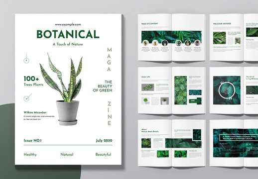 Minimal And Clean Botanical Magazine Layout