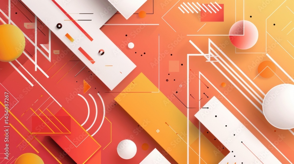 Poster clean abstract with few geometric elements