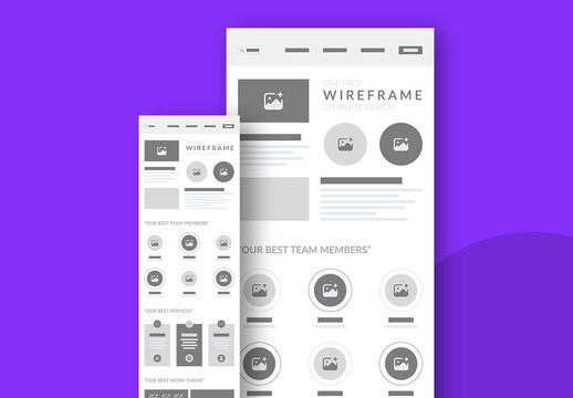 One Page Wireframe Template Layout