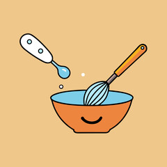 vector illustration of a spoon and fork