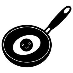 frying pan vector illustration
