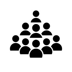 User group network, community member, crowd of people icon in solid flat style design